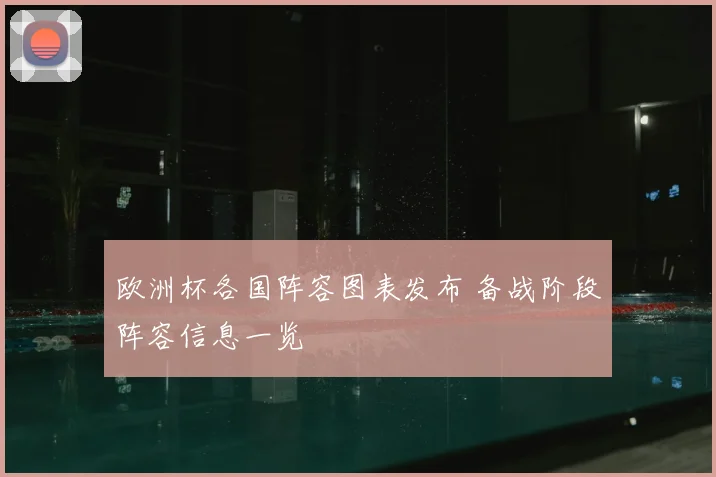 欧洲杯各国阵容图表发布 备战阶段阵容信息一览